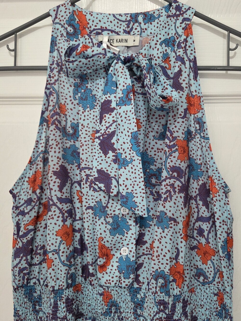 Grace Karin Summer Dress Halter Neck Sleeveless Button Down High Waist Size Med - Picture 6 of 13